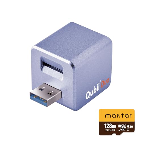 Qubii Pro 自動バックアップ 128GB microSDXC Amazon.co.jp: Qubii Duo USB Type A ホワイト (128GB microSD